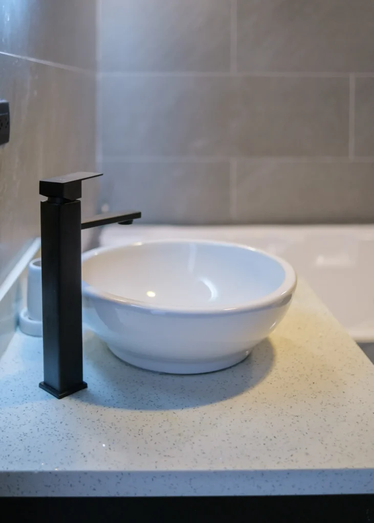 Baño privado moderno y espacioso en suite estilo cabaña de montaña en Fraijanes